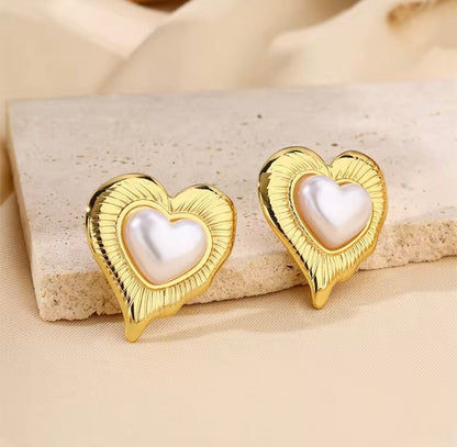 Aretes Corazón de Perla