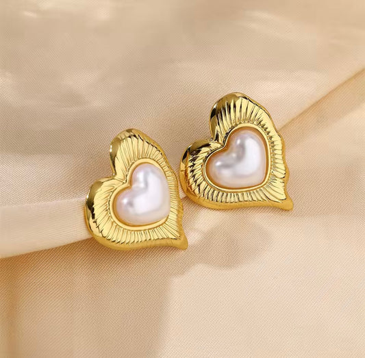 Aretes Corazón de Perla