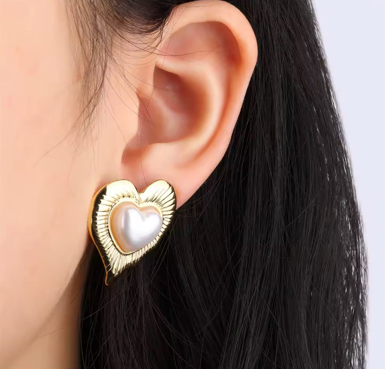Aretes Corazón de Perla