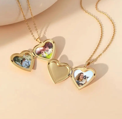 Collar Relicario Corazón Dorado