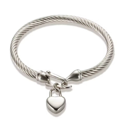 Pulsera Acero con Dije de Corazón